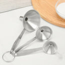 Funnel Small Medium Large Variety Liquid Kitchen Set 3PCS Stainless Steel ZXG
