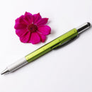 6 in1 Pen Ball-point Pen Level Caliper Screwdriver Stationery Tech tool 1.0mm AA