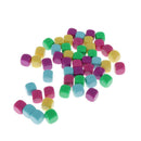 50PCS 16mm BLANK 6 SIDED DICE Mixed Color for Wargames, Casualty Markers - Round