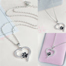 Hollow Pet Paw Print Necklace Cute Animal Dog Cat Pendant Necklace Jewelry LJ