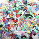 5000pcs Nail Art Glitter Heart Flower Star Sequins Decals Decor; Stickers V0X1