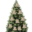 10pcs/bag DIY Wooden Clip Christmas Tree Pendant Handmade Pendant Gifts (E) A