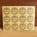 Round Paper Labels 'Thank you, Hand with love' Gift Food Craft Stickers S2S5