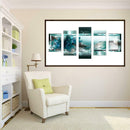 Blue Flowers 5D DIY Full Drill Diamond Painting 5-pictures Combination Kits