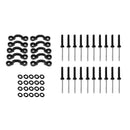 10 Pieces Kayak Pad Eyes + 20 Pieces Tri-Fold Rivets + 20 Pieces Screw Nuts,
