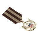 Patriotic American Eagle USA Flag Brooch Pin Fabric Medal Badge