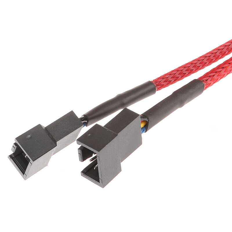 Motherboard Cooler Fan Line Extension Splitter 4Pin 3Pin Fan Cable  Adapter W Kw