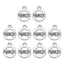 10 Pieces Diabetic Necklace Bracelet Pendant DIY Jewelry Making Charms Beads