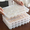 2pcs 21 Grid Fresh-keeping Plastic Storage Box Single Layer Dumpling Sus AXX