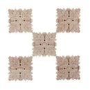 5 pcs Sculpte Wood Floral square European style Sculpture wall lamp House D