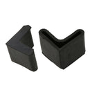 Rubber L Shaped Angle Iron Foot Pads Covers 10 Pcs Black