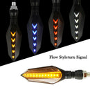 2x Motorcycle Universal 12 LED Turn Signal Indicators Blinker Amber Li OZ