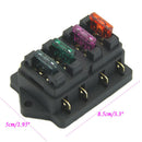 90V Auto Car Blade Fuse Box 4 Way Black 8.5*5CM For Standard Blade Fuses  VPM