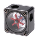 Acrylic G1/4'' Threaded Square Shape Computer Water Cooling Flow Meter