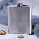 Stainless steel hip liquor whiskey alcohol flask cap 7 oz pocket wine bottle F