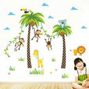 Festival Wall Nursery Stickers Gift Decorations Cartoon Coconut Tree Baby Room