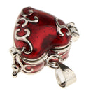 2pcs Enamel Urn Pendant Heart SHape for Human Memorial Cremation Ash Holder