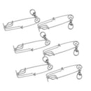 6pcs Long Line Fishing Clips Connector Float Line Clip Sea Fishing Tackle