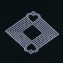 Rhombus Heart DIY Metal Stencil for Scrapbook Craft Embossing Cutting Die