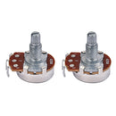 2 Pieces Copper Audio A250K Potentiometer Pots for Electric Guitars/Bass