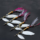 Hook Treble Spinner Bait Tackle Lures Sequins Spoon Feather Fishing Paillette Ew