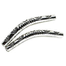60pcs Ethnic Tribe Curved Tube Loose Beads Jewelry Findings Supplies Making