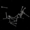 20pcs Nose Studs Hide Piercing Flexible Clear Straight Studs Piercing 18G