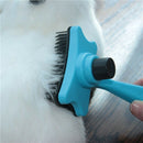 Pet Brush Hair Fur Shedding Trimmer Grooming Rake Comb Brush Tools-Blue T2M5