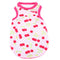Spring Summer Puppy Small Dog Vest Clothes Pet Shirt (Cherry  Red)(M)