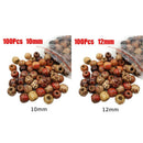 100X Round Wooden Spacer Beads 12mm Hair Ring Jewelry Making Findings DIY Crafts