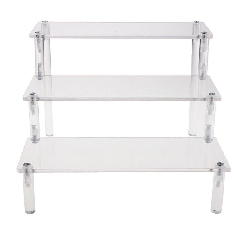 Figures Display Stand Rack Acrylic 3 Tier Clear for Home Shop Showcase