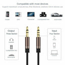 3.5mm Jack Audio Cable 1.2m Stereo Aux Plug Cables With Microphone Handsfre L4Q4