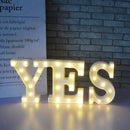 White Large Plastic Marquee Freestanding Alphabet LED Light UP Letters E