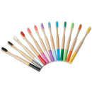 10-Pack Bamboo Toothbrush Medium Bristles Biodegradable Plastic-Free Toothb X1P3