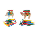 2PCS Wooden Stacking Building Blocks Colored Sticks Christmas Gift
