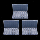 3 Pack 84 Grids Clear Small Parts Storage Box Beads Container Organizer Case