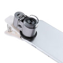 65X Zoom Clip-on Microscope LED+ UV Light Magnifier Micro Lens for Phone