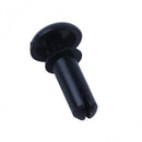 100 Pcs Black Nylon 3.0mm Bottom Dia Push Clips Rivets Fasteners R3080 C7B7