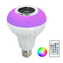 LED Light Bulb Bluetooth Speaker,E27/B22 Changing Lamp Wireless Stereo Audio