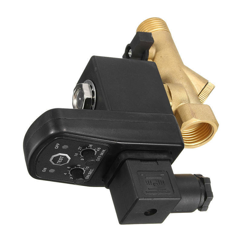 AC 220V 1/2inch Electronic Timed 2way Air Compressor Gas Tank Automatic Dra L5M2