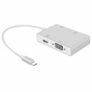 4 In 1 Type C Male To Hdmi Vga Dvi Usb 3.0 Female Adapter Converter Support