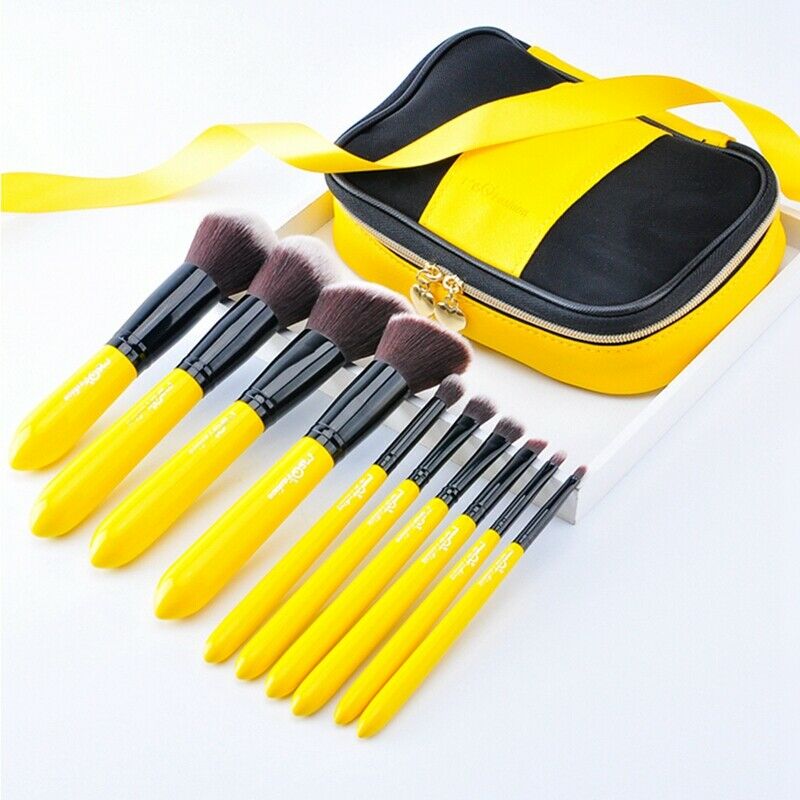 Msq 10Pcs Pro Makeup Brushes Set Face Basic Brush Blending Eyeshadow Lip Ma D2S6