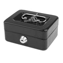 Creative Portable Metal Storage Container Safe Lock Box Money Coffer Black