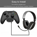 Stereo Headset Adapter Audio Mic Converter for Xbox One Controller (Black)