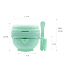 9pcs/set Baby Food Supplement Grinding Bowl Manual Fruit Puree Grinder