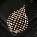 1pc Exaggerated Water Drop Hollow Full Rhinestone Long Earrings Single Jewe JR