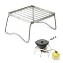 Stainless Steel Foldable BBQ Stand Portable Barbecue Grill-Holder Camping P U8M1