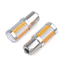 2Pcs 1156 P21W BA15S 5730 LED Car Backup Reserve Light Brake Bulb Light Amber