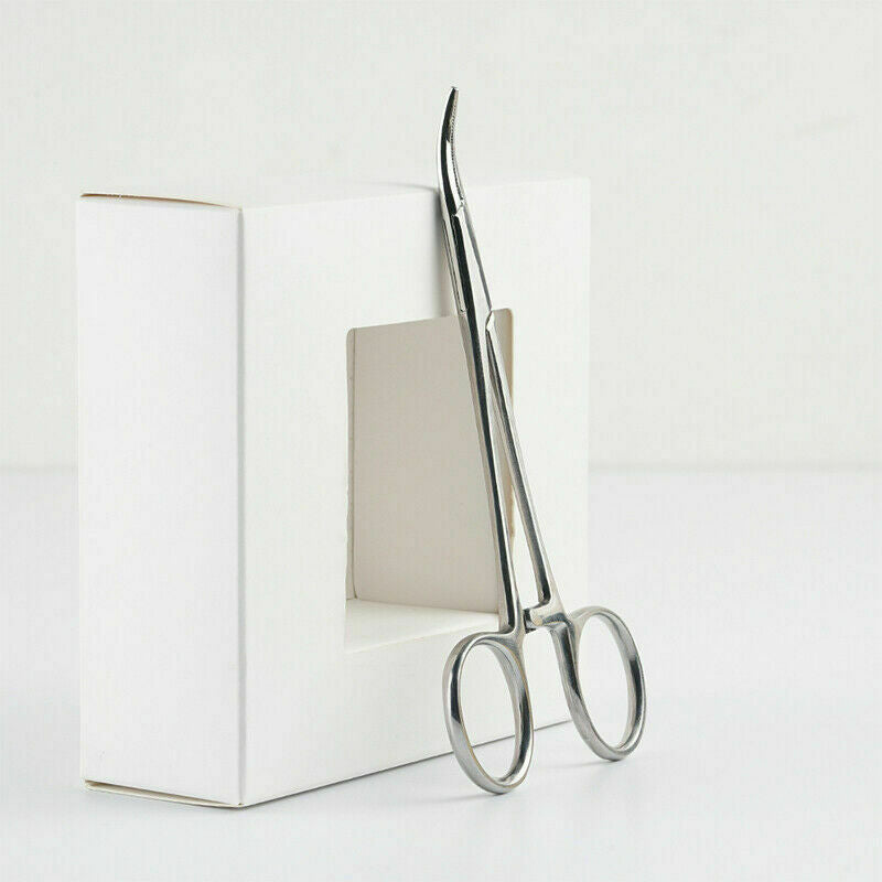 5" inch Curved Fishing Forceps Stainless Hemostat Locking Clamps Carp V9J5