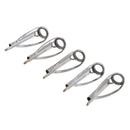 5pcs SIC Fishing Rod Guides Tips Line Repair Kit Rings Stainless Steel Frame
